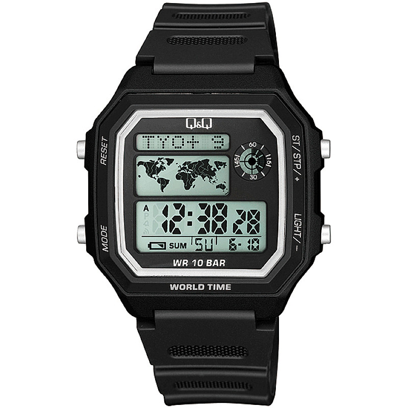 Ceas barbatesc digital Q&Q World Time - M196J001Y 1